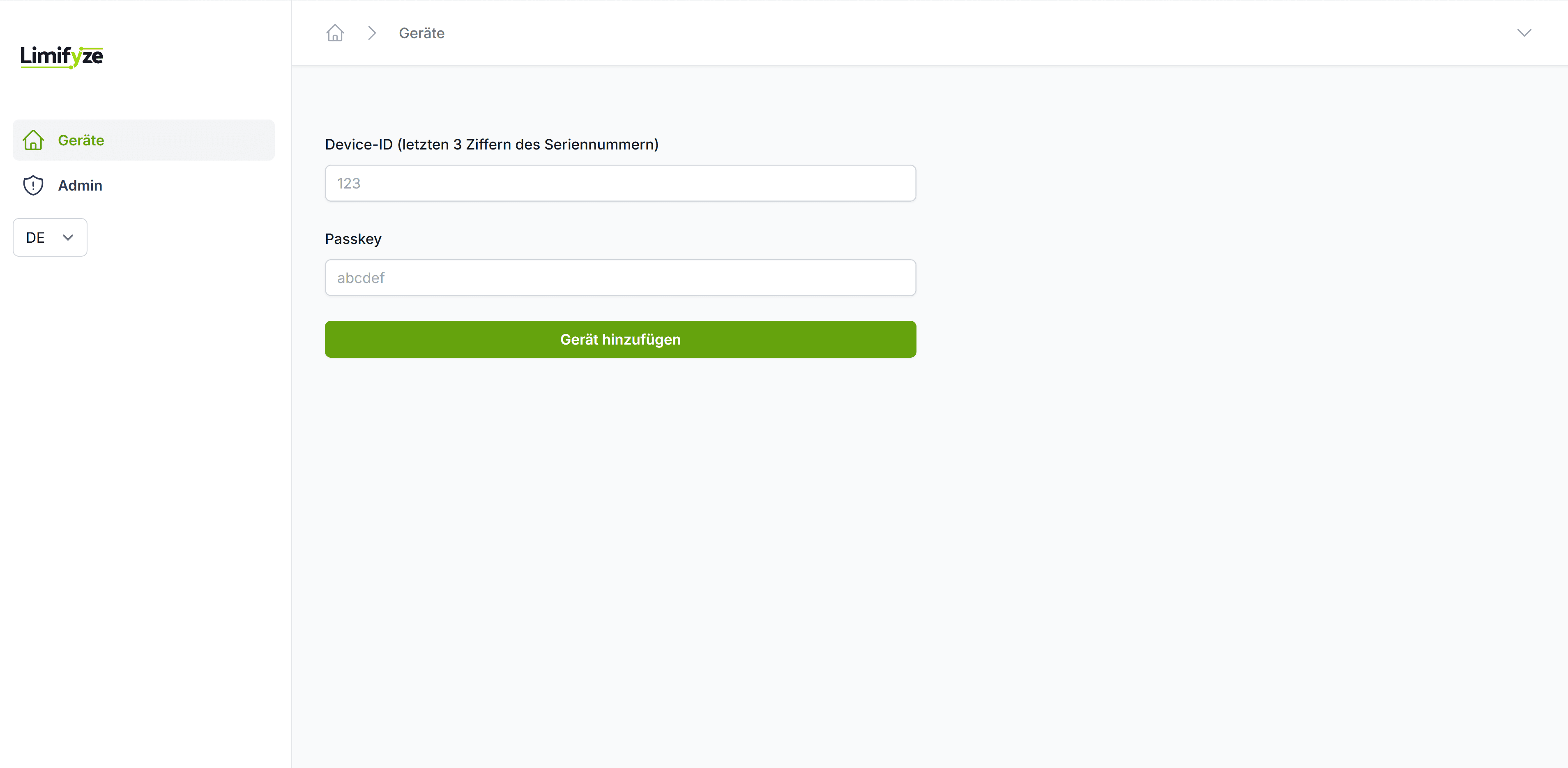Signup screenshot