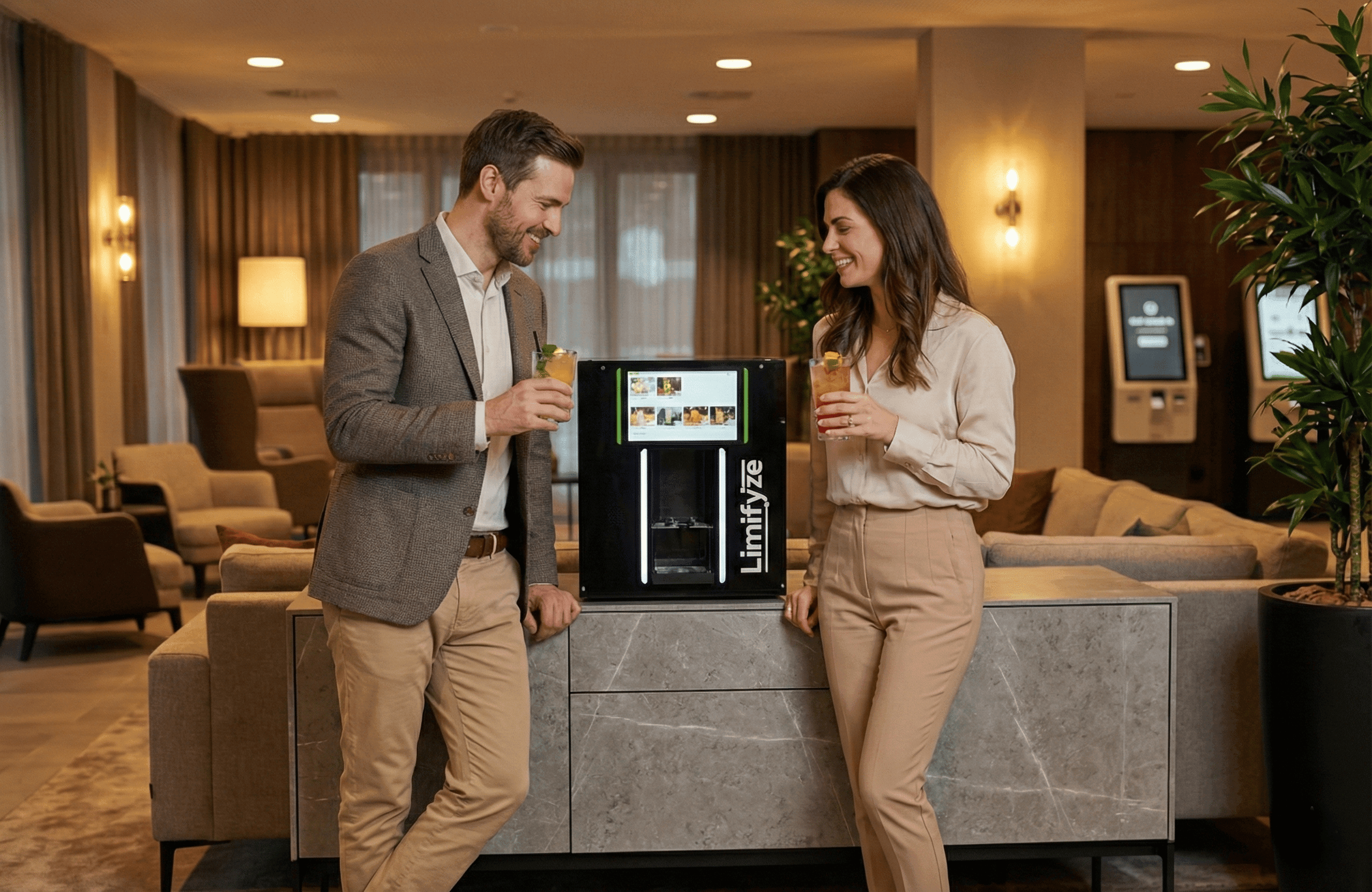 SERVENIA Selfservice-Getränkestation in einer Hotellobby